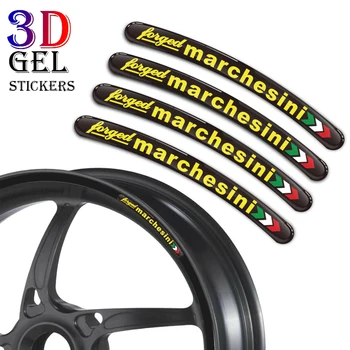 8PCS Marchesini 3D gél fényvisszaverő motorkerékpár kerékagy kerékagy felni szalag matrica dekoráció 16 17 18 21 hüvelykes kerékmotorok tartozékai