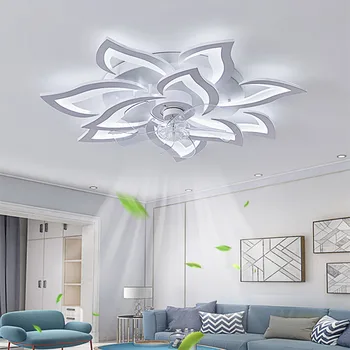 Modern mennyezeti ventilátor led lámpával a nappalihoz hálószoba étkező lámpa Multipoin ventilátor DeTecho mennyezeti ventilátorok fény