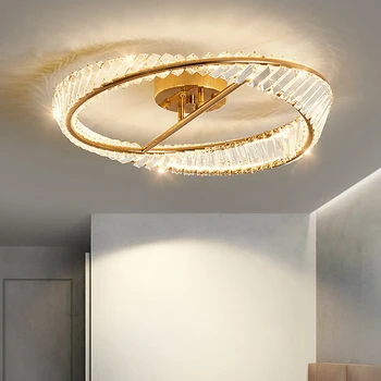 Modern LED luxus kristály mennyezeti lámpák nappalihoz hálószoba Konyha dekoráció csillárok Kezdőlap beltéri mennyezeti lámpák csillogása
