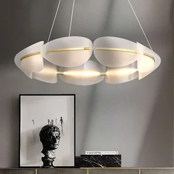 Modern akril levél LED csillárok világítás Nappali étkező dekoráció függőlámpa otthoni hálószoba konyha függő lámpák lámpatest