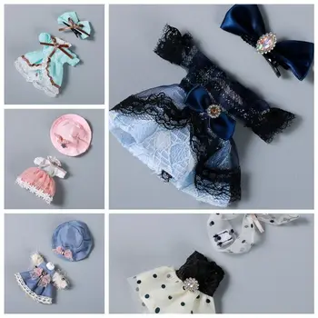 Fabric Ob11 baba ruhák 1/12 Bjd baba számára Több Molly baba ruha Kawaii aranyos Bjd 1/12 baba ruhák gyerek lányok játékok