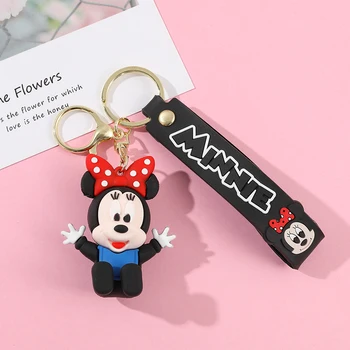 Aranyos rajzfilm lány szív egér szilikon kulcstartók Mickey Minnie kulcstartók Kawaii baba kulcstartó szerelmesek táska medál kulcstartók