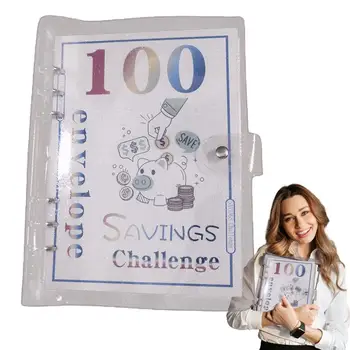 100 megtakarítási kihívás Iratrendező Money Challenge Binder költségvetési iratgyűjtő készlet Money Challenge iratgyűjtő boríték megtakarítás