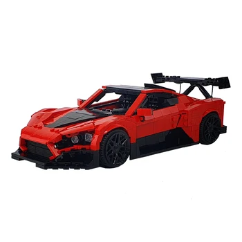 Moc Zenvo TSR-S sportkocsi építőelemek DIY modell drag versenyszárny játékok Brickheads sportkocsik készletek gyerekeknek és felnőtteknek