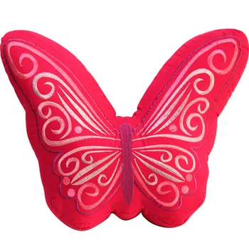 Rose Red pillangóhímzés puha pamutpárna töltőanyaggal Párna Home Sofa dekoratív anime ajándék