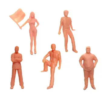 5x 1/64 Méretarányú emberek figura Kis emberek figurái miniatűr jelenethez