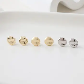 4PCS minimalista mindennapi csapok Fülbevalók Charms ékszerkészítéshez megállapítások DIY fülbevaló kellékek Sárgaréz kiegészítők 9mm