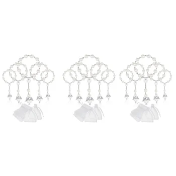 90 db keresztelés akril rózsafüzér gyöngyök Mini rózsafüzér angyal organza táskákkal az elsőáldozáshoz Keresztelő parti szívességek