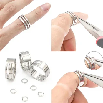 3db nagykereskedelmi rozsdamentes acél fényes polírozott szerszámgyűrűk ugrógyűrűkhöz DIY kézi készítés