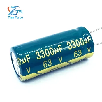 5db / lot nagyfrekvenciás alacsony impedancia 63V 3300UF alumínium elektrolit kondenzátor mérete 18 * 40 3300UF 63V 20%
