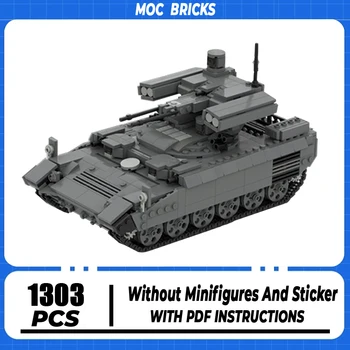 Moc építőkockák Katonai terminátor BMPT-72 Tank modell Technológia Páncélozott autó blokkok Construstion játék DIY készlet összeszerelési ajándék