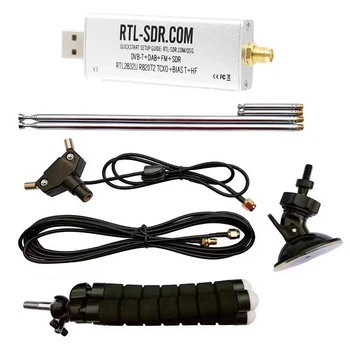 RTL-SDR Blog V3 R820T2 TCXO vevő + antenna teljes készlet alkatrészek Biast SMA szoftver által meghatározott rádió 500Khz-1766Mhz 3.2Mhz-ig