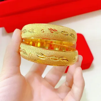 Sűrített csatos karkötővel bevont 100% valódi arany 24k tiszta karperec Liufu Wanzu eredeti karkötő 99 női klasszikus csillagékszer ajándék