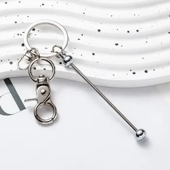 Gyöngyös homár karom kapocs kulcstartó fém gyöngyös kulcstartó DIY autó kulcstartó táska hátizsák dekoráció pendent