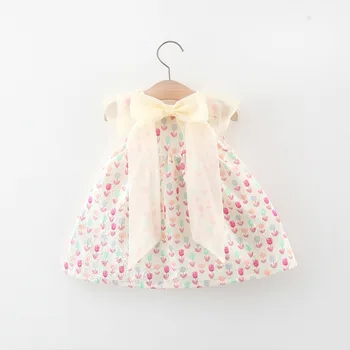 Lány babaruha Nyári ujjatlan ruha Újszülött kisgyermek Gyermekruházat Gyermek hercegnő party divat szett 1 2 3 4 Y