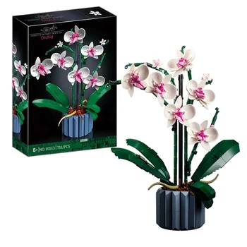 Moc csokor Orchidea blokk virág Pozsgás növények Cserepes építőelemek FIT for 10311 Romantic Kit Assembly Building Játék lány ajándék