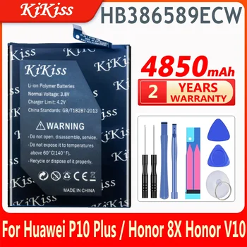 HB386589ECW 4850mAh akkumulátor Huawei V10 P10 Plus Honor játékhoz Honor 20S Honor 8X játék Nova 3 4 Mate20 mobiltelefon Bateria