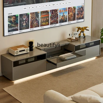 TV szekrény dedikált modern kis lakás nappali projektor visszahúzható TV szekrény padló