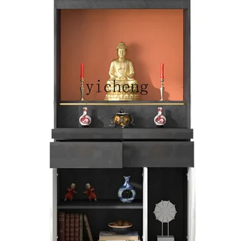 Yy Buddha fülke Új kínai stílusú ruhaszekrény Modern könnyű luxus kis Avalokitesvara szekrény