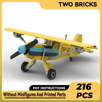 Műszaki Moc Bricks Repülőgép modell Turbopropeller Sírepülőgép Moduláris építőelemek Ajándékok Játékok gyerekeknek DIY készletek összeszerelése