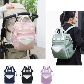 Anya és baba táska Multifunkcionális divatos alkalmi vízlepergető iskolatáska Nagy kapacitású hátizsák a baba sétáltatásához