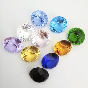 1db 150mm 7 szín Egyarcú kristály gyémántok papírnehezék Dekoratív üveg gyémántok Dekoratív papírnehezék Ajándékok