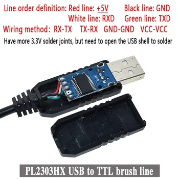PL2303 USB-UART TTL kábel modul FT232RL PL2303HX USB átvitel TTL RS232 soros port adapter modul CH340 letöltési kábel