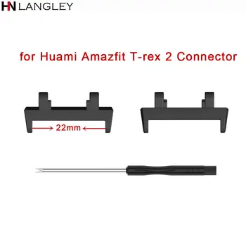 Huami Amazfit T-Rex 2 óra szíj csatlakozó adapterek szíj csere Metal Link tartozék 2PC karkötő tartozék 22mm