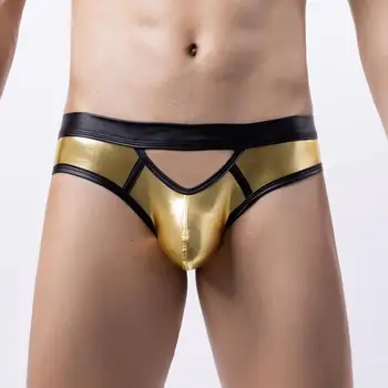 Lélegző alsónadrág Lélegző szexi férfi patchwork bikini rövidnadrág U-konvex kialakítással Alacsony szárú szabású alsónadrág a kényelemért