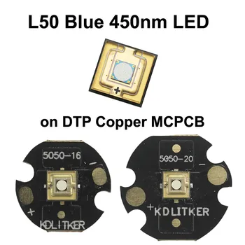 L50 Kék 450nm 20W 5A 200 Lumen SMD 5050 LED sugárzó horgászlámpa zseblámpa DIY