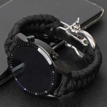 20mm 22mm fonott szíj Samsung Galaxy Watch 3/4/5 41/45mm 40/44mm 42/46mm szíjhoz Huawei GT3 GT 2e GT2 nylon kötél karkötőhöz
