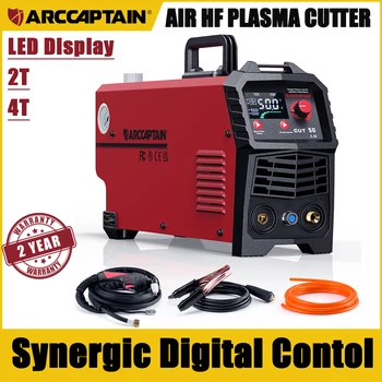 ARCCAPTAIN plazmavágó levegő HF plazmavágó gép Synergic Digtial Contol CNC 50A DC inverter 2T4T háztartási forrasztáshoz