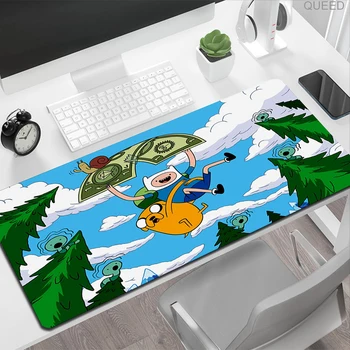 Adventure Time Nagy játék egérpad 90x40 számítógép laptop egérpad billentyűzet pad asztali szőnyeg gamer egér szőnyeg XXL irodai Mausepad