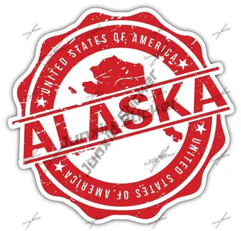 Alaszka USA állami térkép bélyegző embléma autó matrica személyre szabott matrica Autó dekorációs kiegészítők autó SUV laptop autó kiegészítők