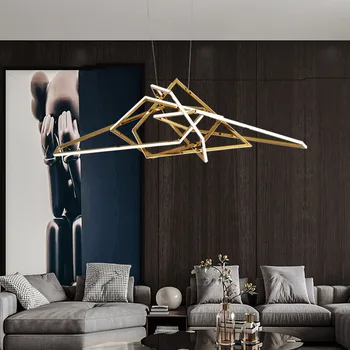 Modern LED geometrikus függőlámpák minimalista csillár nappalihoz és étkezőhöz Villa lakberendezés Luxus