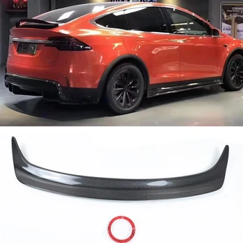 Tesla Model X Sedan 4 ajtós 2016-2022 hátsó csomagtérfedélhez spoiler szárnyelosztó ajak szénszálas autó csomagtérajtó szárny fedélzeti burkolat burkolat