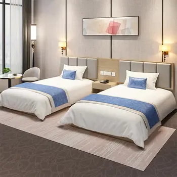 hálószoba Modern ágykeret mobil széf Kétszemélyes szálloda Egyszerűség szett Ágykeret kialakítás Egyszemélyes Cama Para Perros Hotel Bútor