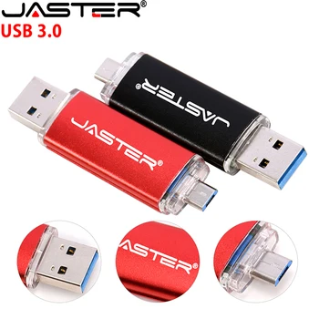 JASTER 3.0 128GB OTG UGB Flash Drive 16GB Dual funkcionális Pen Drive 8GB USB Stick Pendrive Kereskedelmi ügyek Ingyenes egyedi LOGO