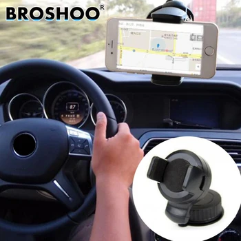 BROSHOO autó stílus Mini mobiltelefon tartó autó 360 fokban forgatható, univerzális telefontartó autó iPhone / Nokia / HTC