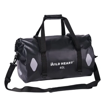 Ingyenes szállítás WILD HEART 40L vízálló Duffel táska hálós zsebbel motorkerékpárhoz, kerékpárhoz, csónakázáshoz, kajakozáshoz, úszáshoz, raftinghoz