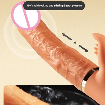 Kézi tolóerő dildó vibrátor nőknek Csikló nyalogató játék Felnőtt szexgép Hüvelyi stimulációs eszköz Női maszturbátor