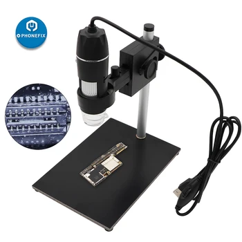 USB digitális mikroszkóp 1000X 8 LED 2MP elektronikus kézi mikroszkóp endoszkóp zoom kamera nagyító állítható emelőállvány eszköz