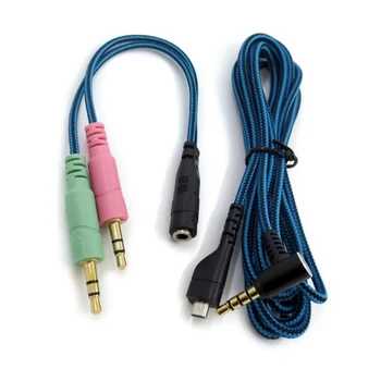 csere USB 3,5 mm-es mikrofonkábel átalakító vezeték SteelSeries Arctis 3 5 7 fejhallgató kábel