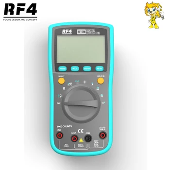 RF4 RF-17N automatikus digitális multiméter True-RMS automatikus tartomány LCD háttérvilágítású kijelző Adatok tartása Többfunkciós NCV AC/DC javítószerszámokhoz