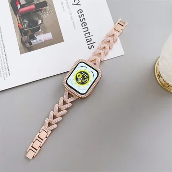 Diamond Bling szíj strassz Apple Iwatch Series 9 8 7 6 5 4 SE fém karkötő Apple Watch Band Ultra 2 49mm 45mm 41mm