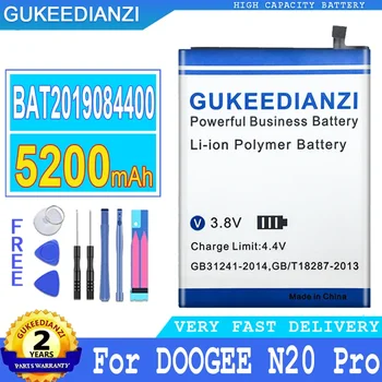  cseréje BAT201908T4400 5200mAh mobiltelefon akkumulátor DOOGEE N20Pro N20 Pro Smartphon akkumulátorokhoz 