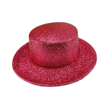 Cool Hat Glinting Glittering Panama Hat for Carnivals Music Festival
