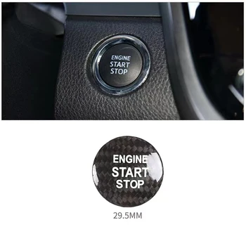 Szénszálas autó motor Start Stop kapcsoló gomb fedél gyújtás Toyota 86 Corolla CHR Rav4 Sienna Camry Highlander Land-crui
