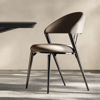 A termék testreszabható. Olasz minimalista étkezőszék, modern minimalista háttámlás szék, Nordic luxury designer hotel h