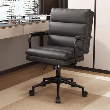 kiterjesztés Mobil irodai székek Bőr párna ergonomikus kialakítás Forgatható munkaszék Lounge padló Cadeira Gamer irodai bútorok